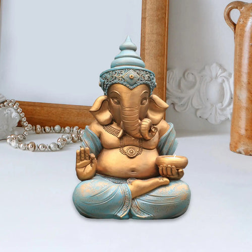 Lord Ganesha Resin Statue – Vaastu Decorative Sculpture for Home & Garden