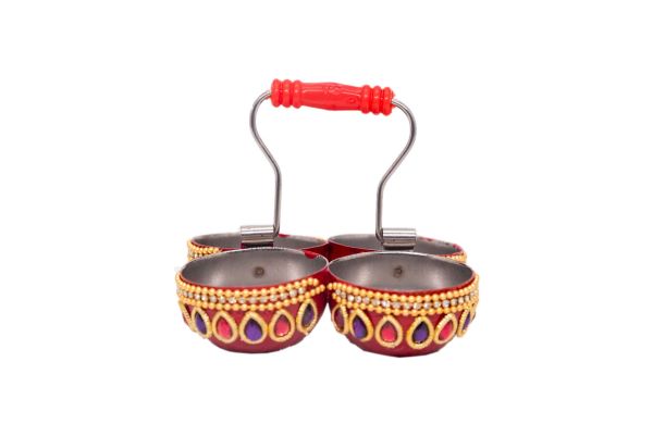 Sri Rudra Decorative Steel Chaumukha Stand