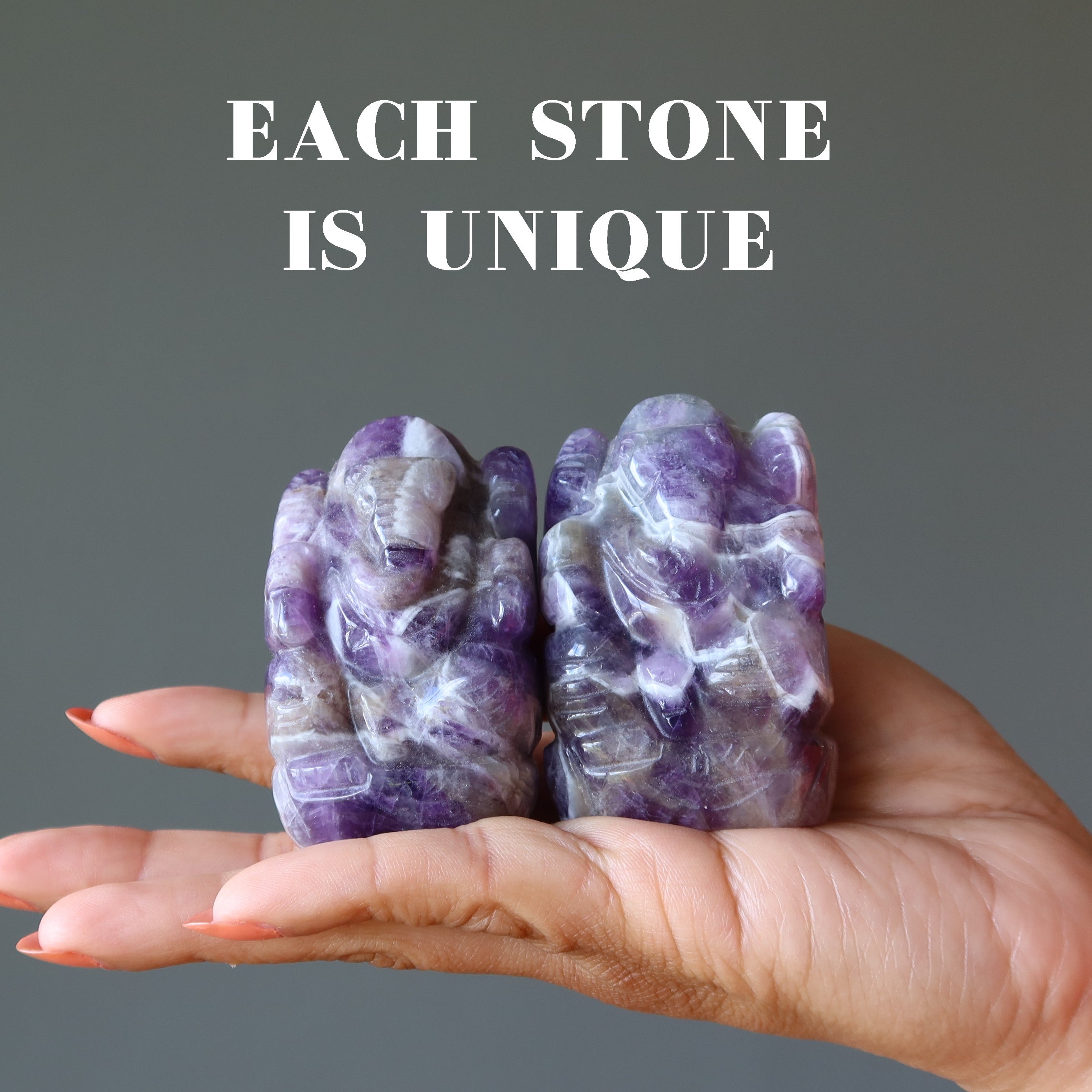 Amethyst Ganesha Statue – Hand-Carved Spiritual Crystal Idol from India