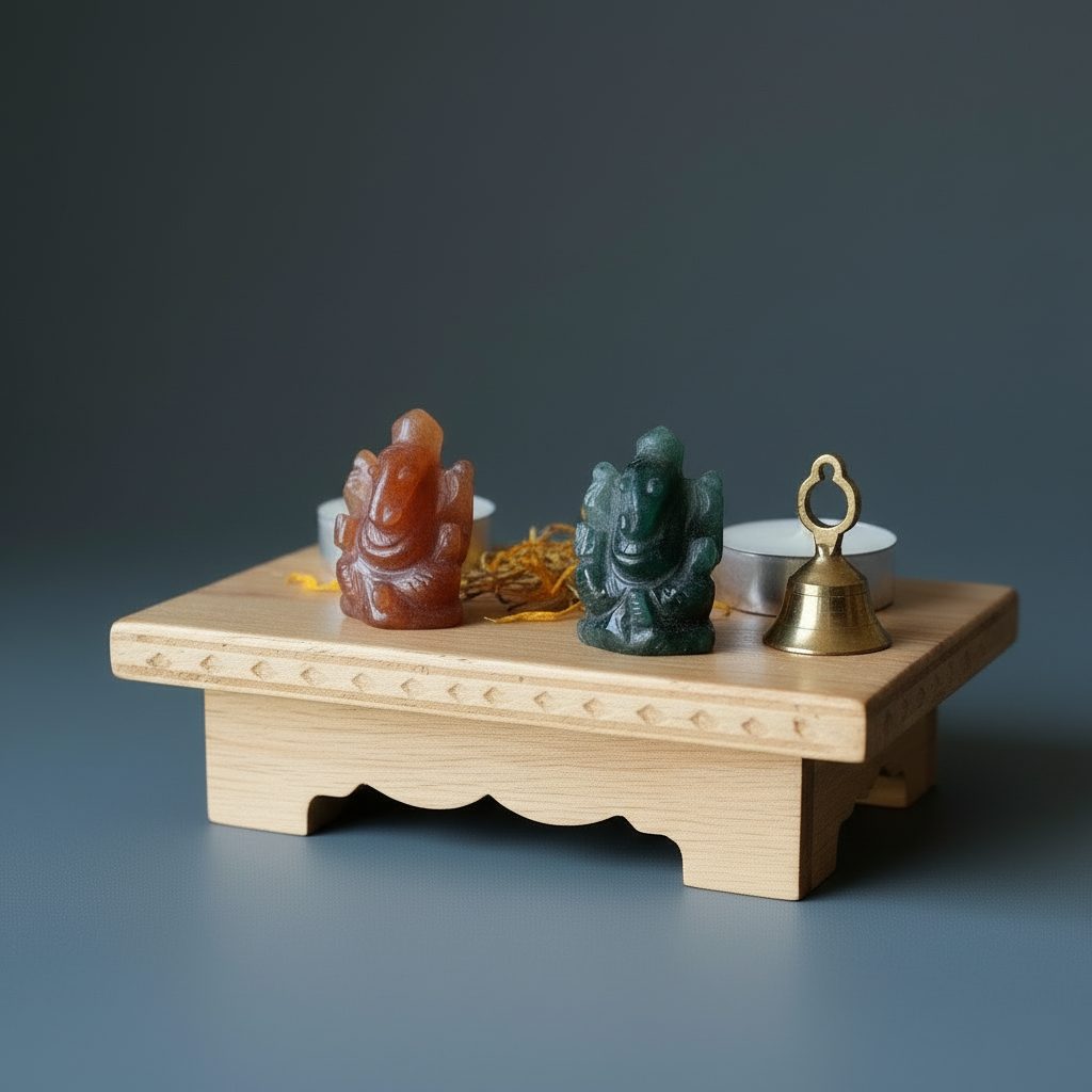 Aventurine Ganesh Elephant God Statue Green or Red