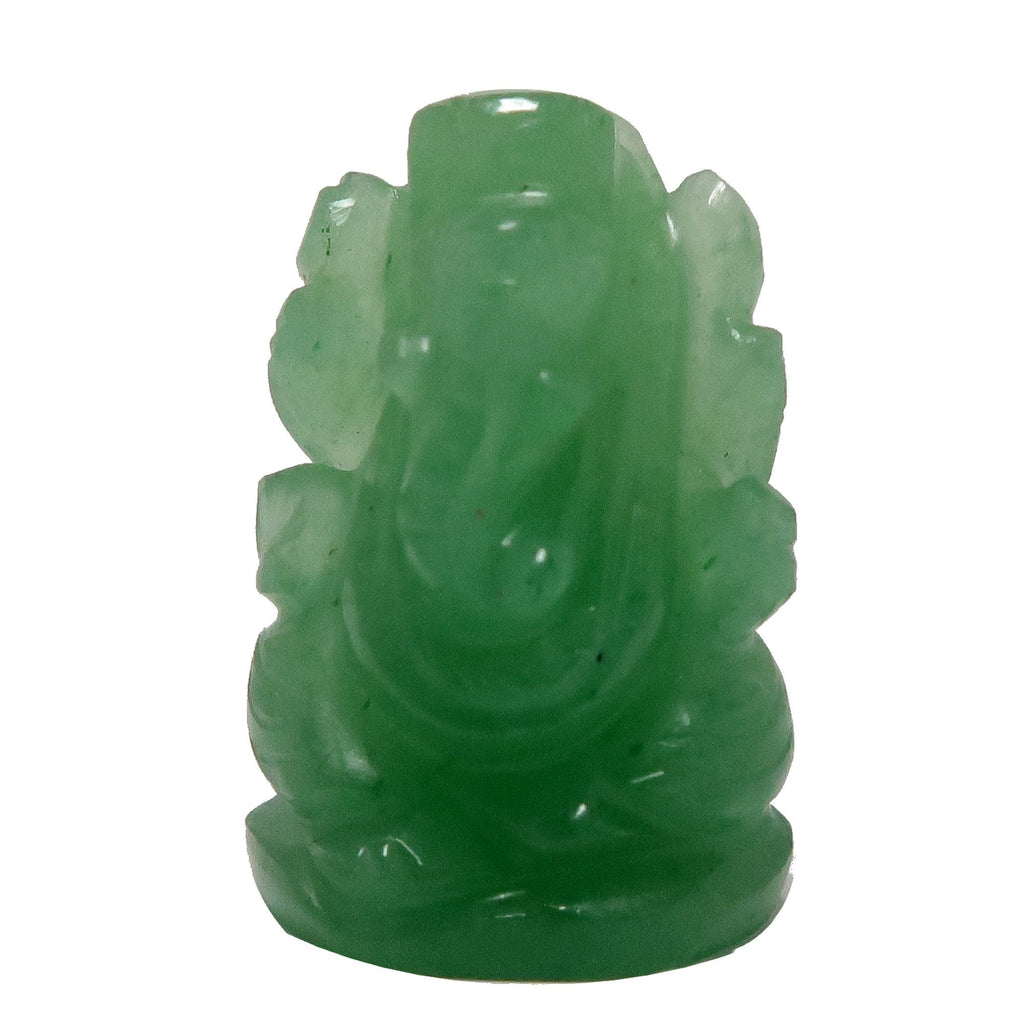 Aventurine Ganesh Elephant God Statue Green or Red