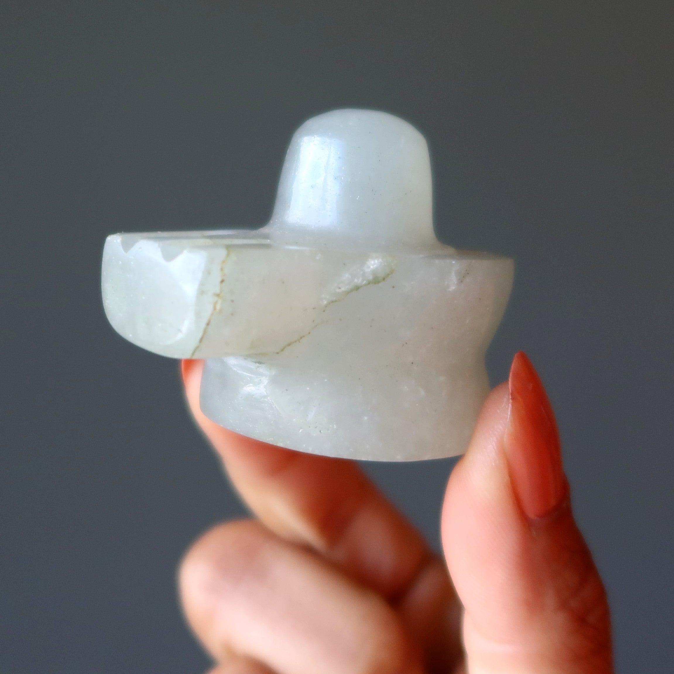 Green Aventurine Shivling Prosperity Pooja Light