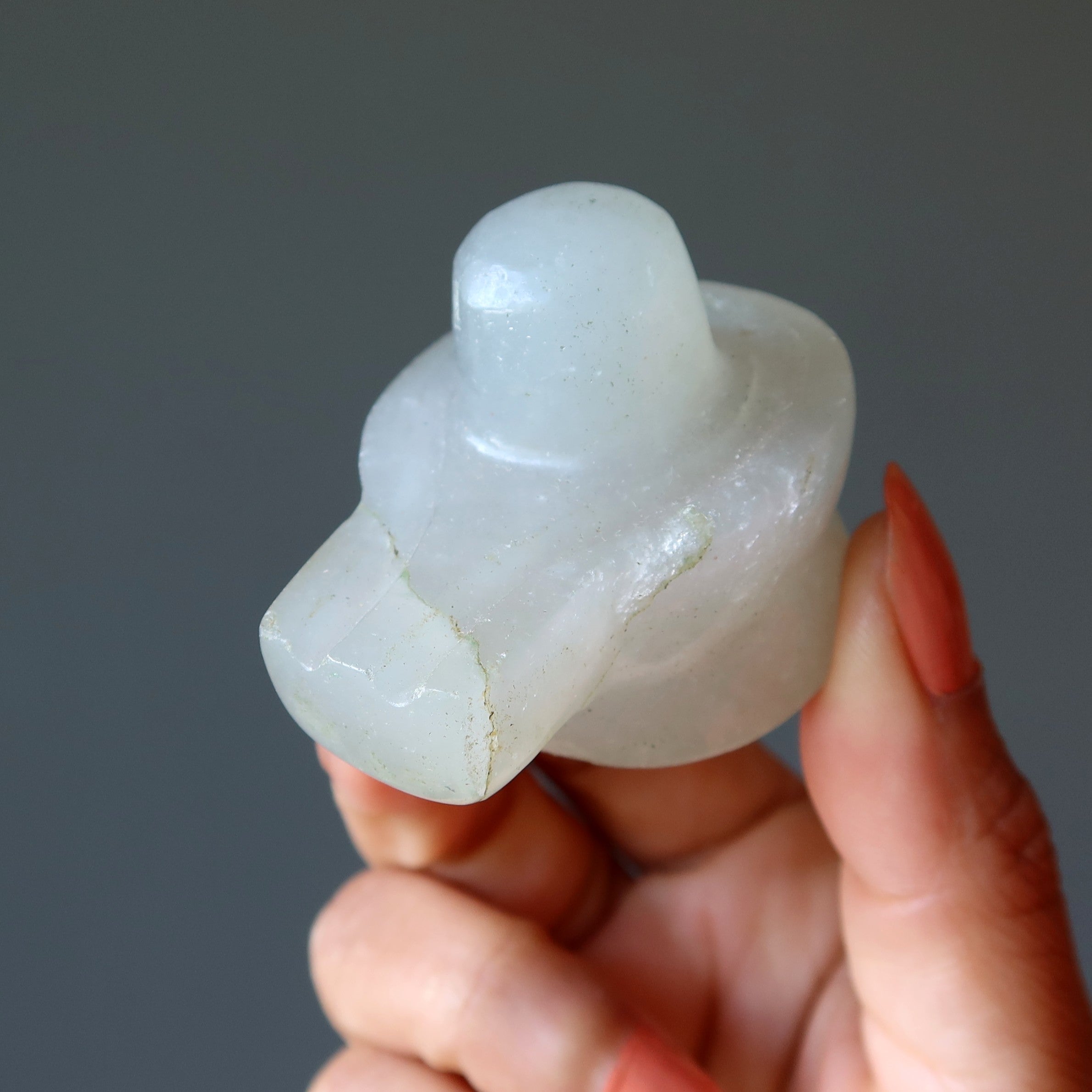 Green Aventurine Shivling Prosperity Pooja Light