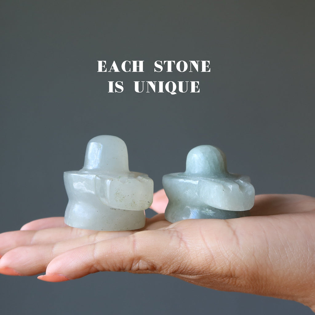 Green Aventurine Shivling Prosperity Pooja Light