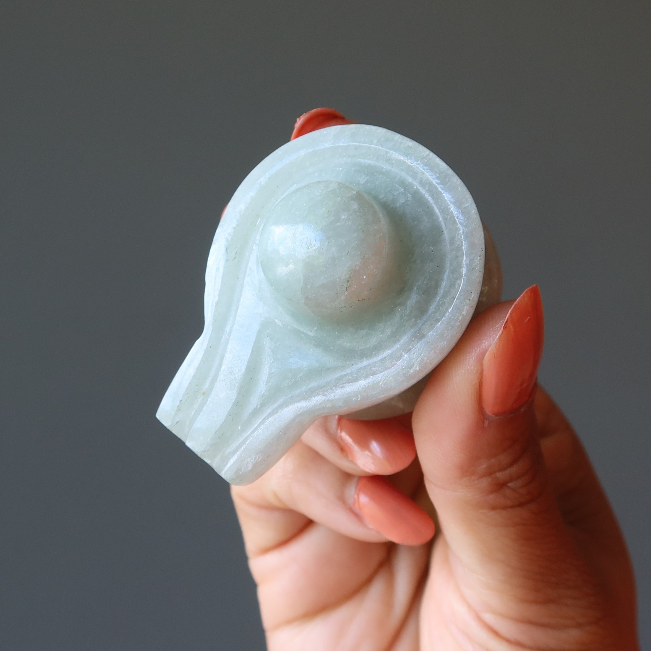 Green Aventurine Shivling Prosperity Pooja Light