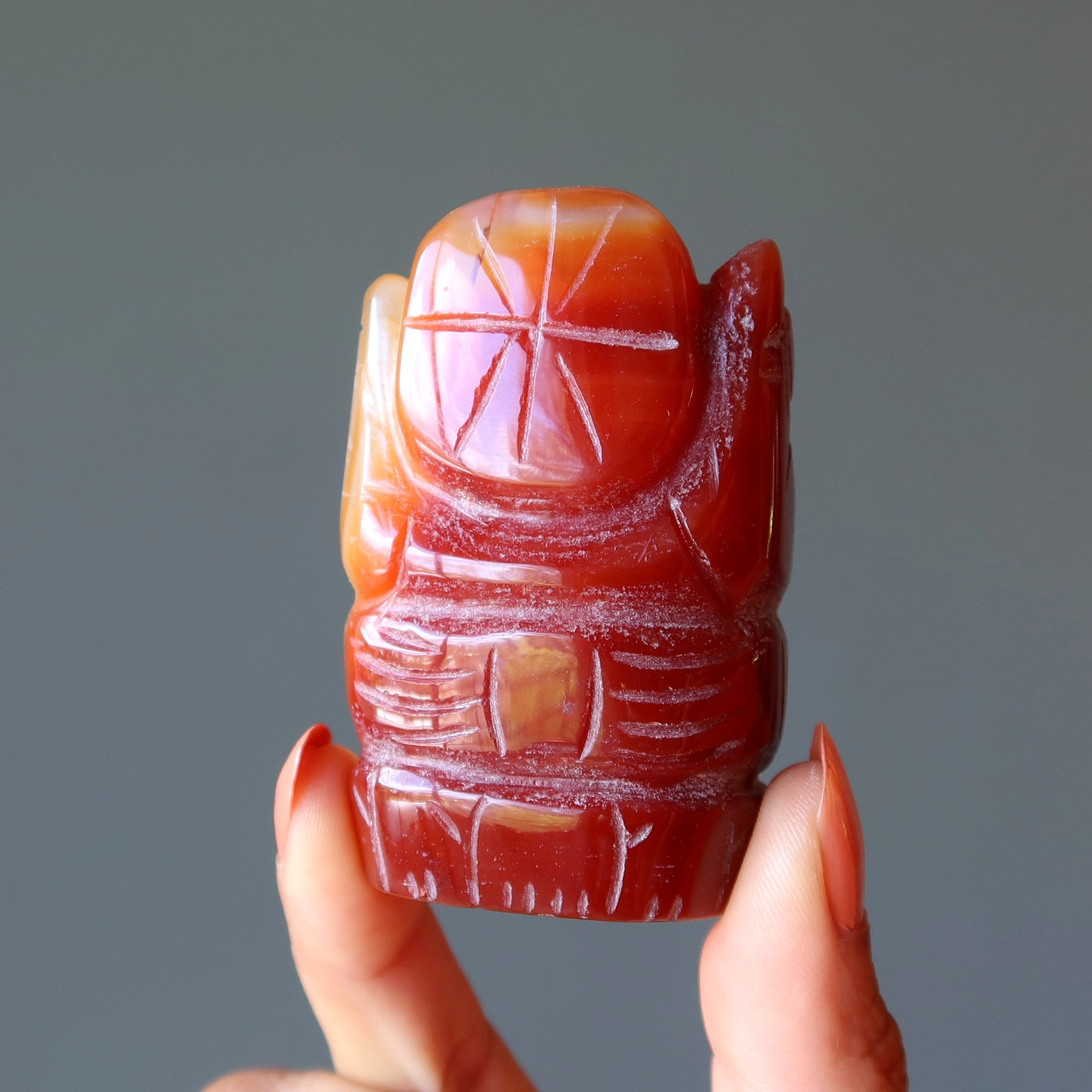 Carnelian Ganesha Statue – Hand-Carved Crystal for Creativity & New Beginnings