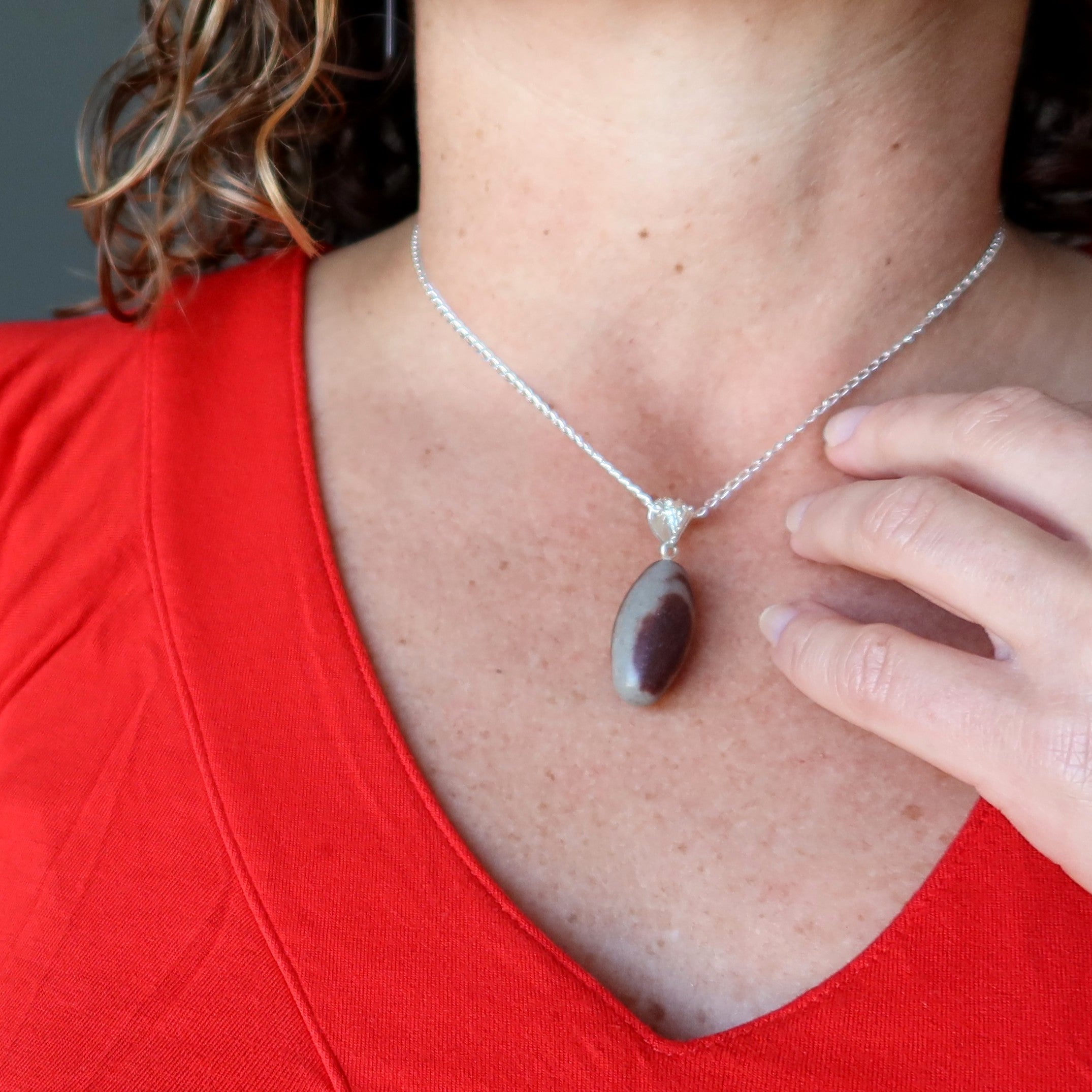 Shiva Lingam Necklace Creator Egg Sterling Silver