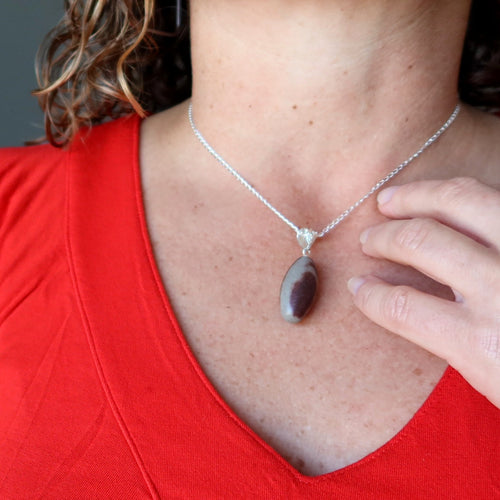 Shiva Lingam Necklace Creator Egg Sterling Silver